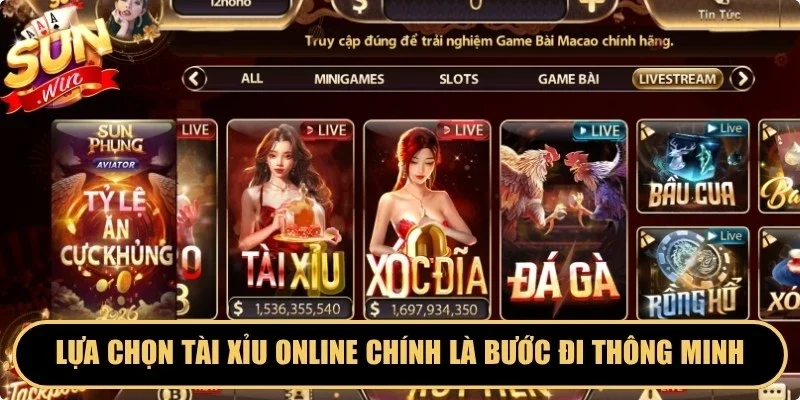 Lựa chọn tài xỉu online chính là bước đi thông minh 